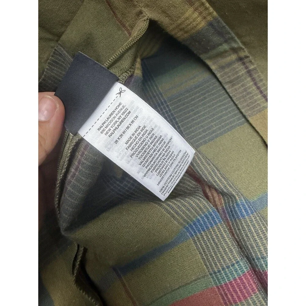 Ralph Lauren Henry Collection Oren Plaid Menswear-Inspired Euro Sham
